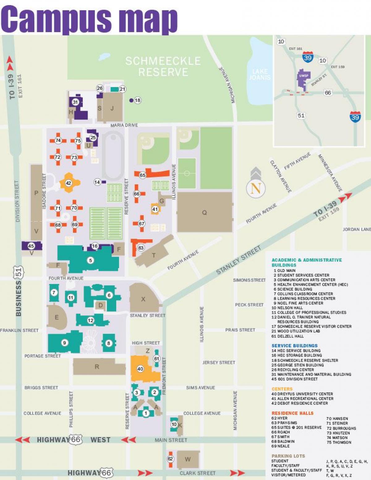 kort over NYU campus