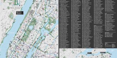Manhattan cykelsti kort