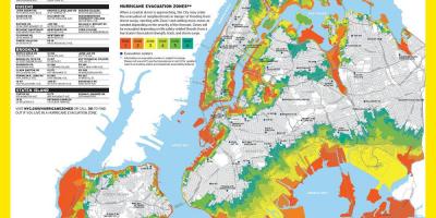 Manhattan oversvømmelse zone kort