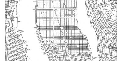 Kort over Manhattans grid